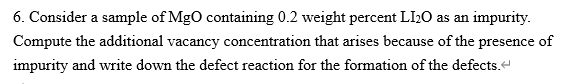 Solved Consider A Sample Of Mgo Containing Weight Chegg