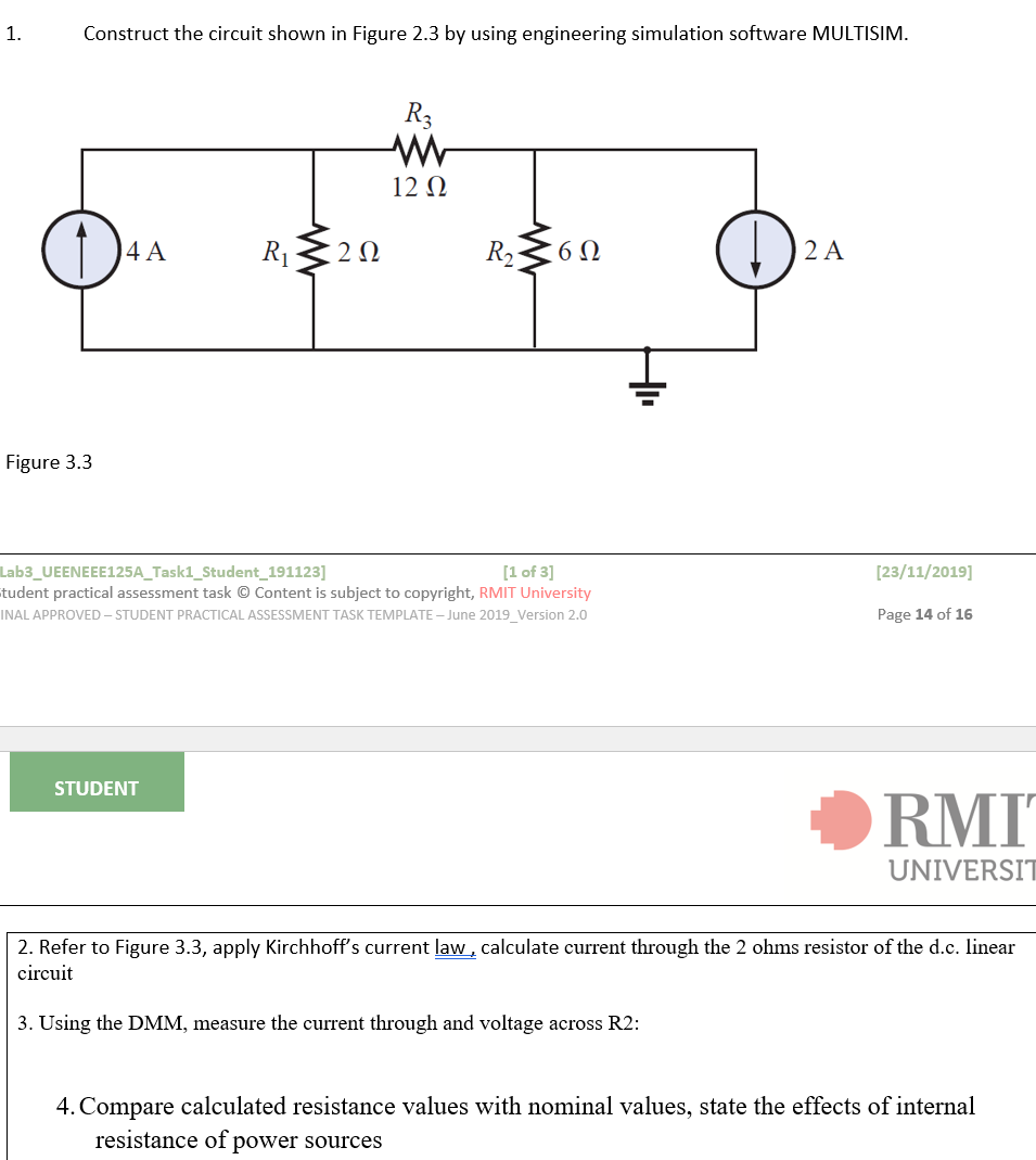 Construct The Circuit Shown In Figure By Using Chegg