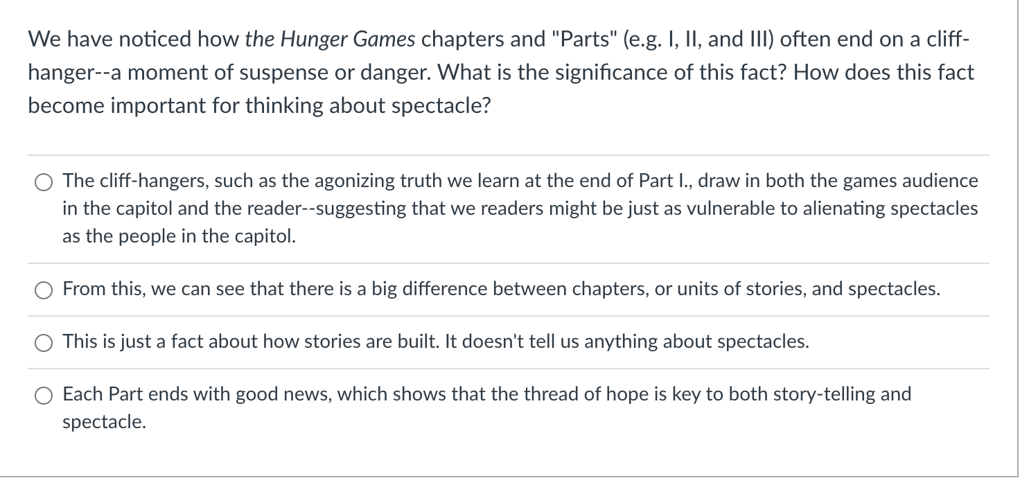 We Have Noticed How The Hunger Games Chapters And Chegg