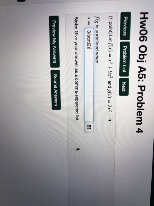Solved Hw06 Obj A5 Problem 4 Previous Problem List Next 1 Chegg