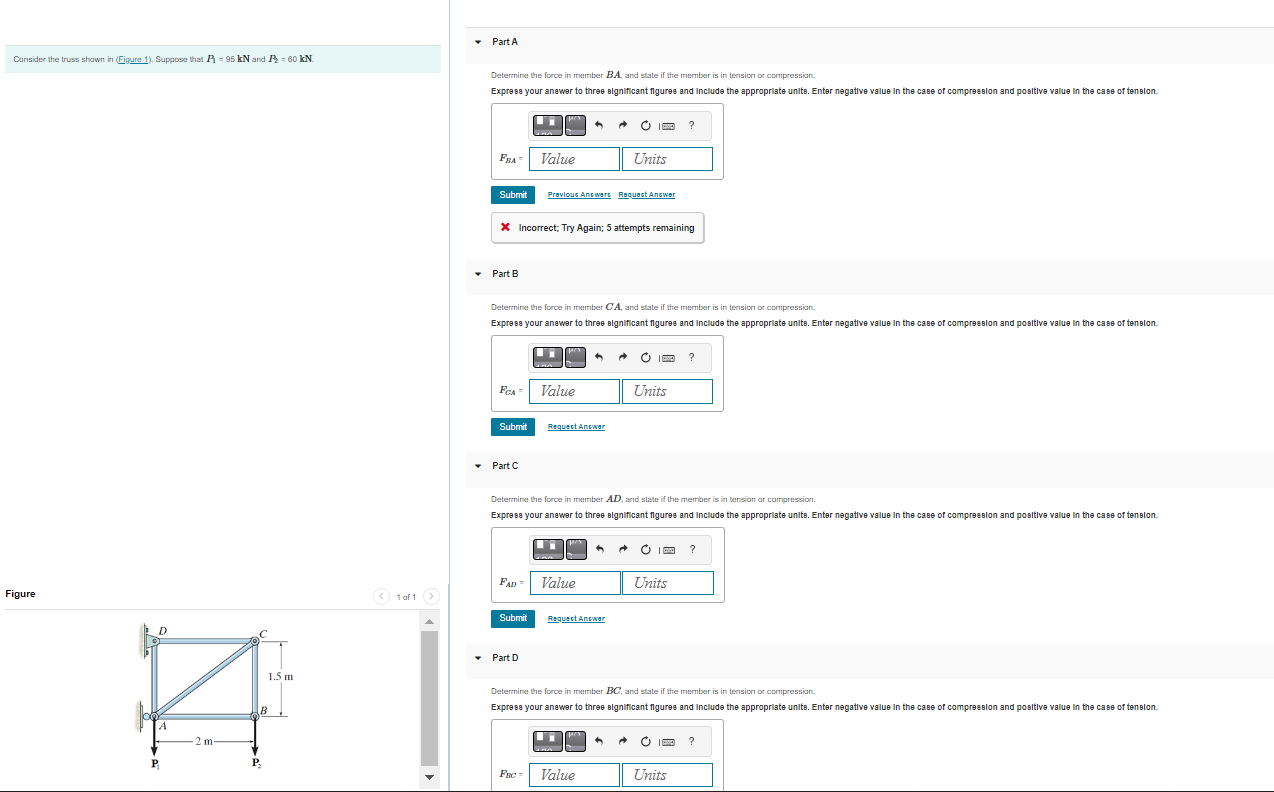 Solved Cansider The Truss Shawn In Figure Suppose That Chegg