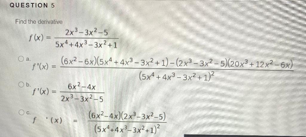 Solved Question Find The Derivative X X F X X Chegg