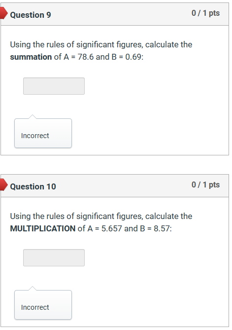 Solved Using The Rules Of Significant Figures Calculate The Chegg