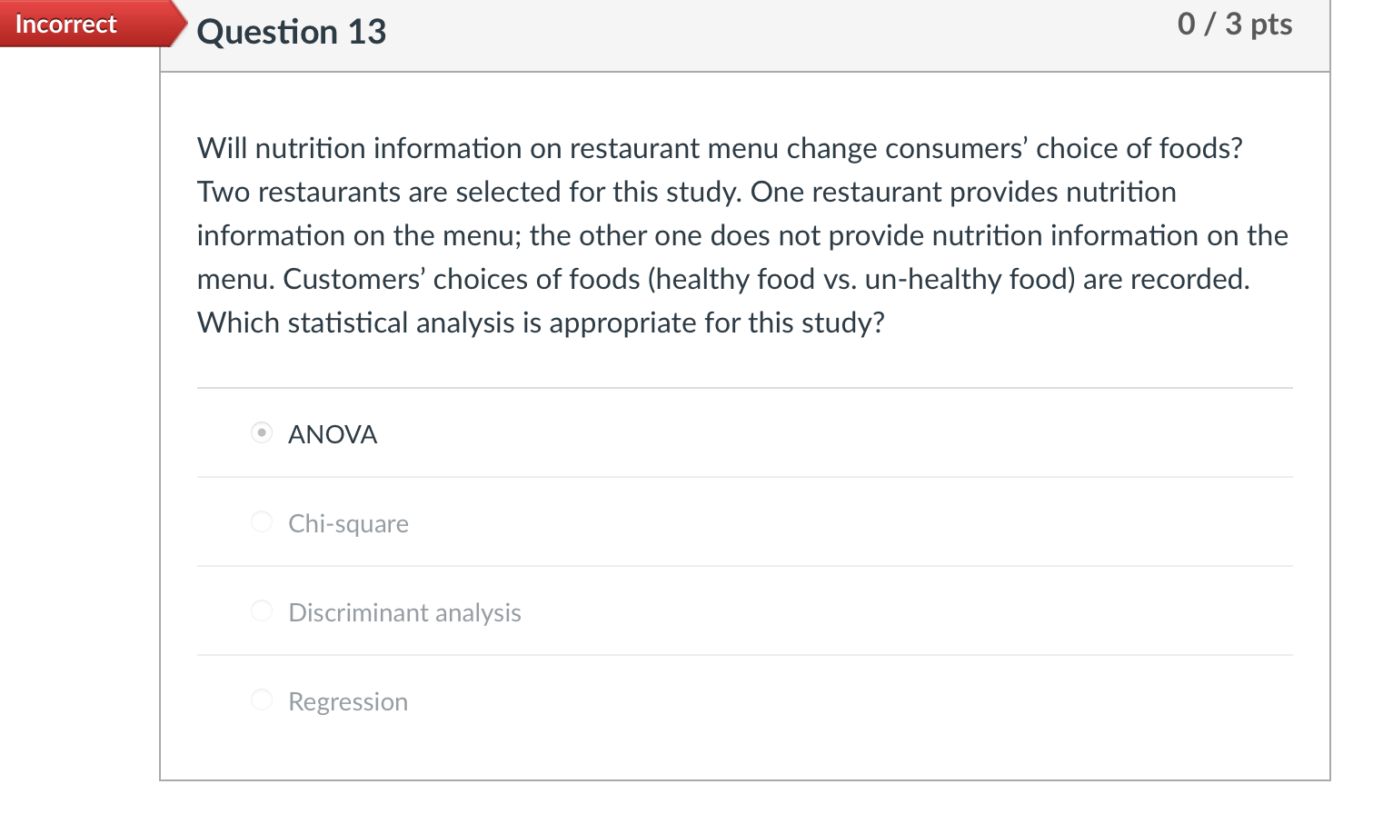 Solved Incorrect Question 13 0 3 Pts Will Nutrition Chegg Chegg