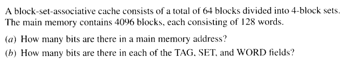 Solved A Block Set Associative Cache Consists Of A Total Of Chegg