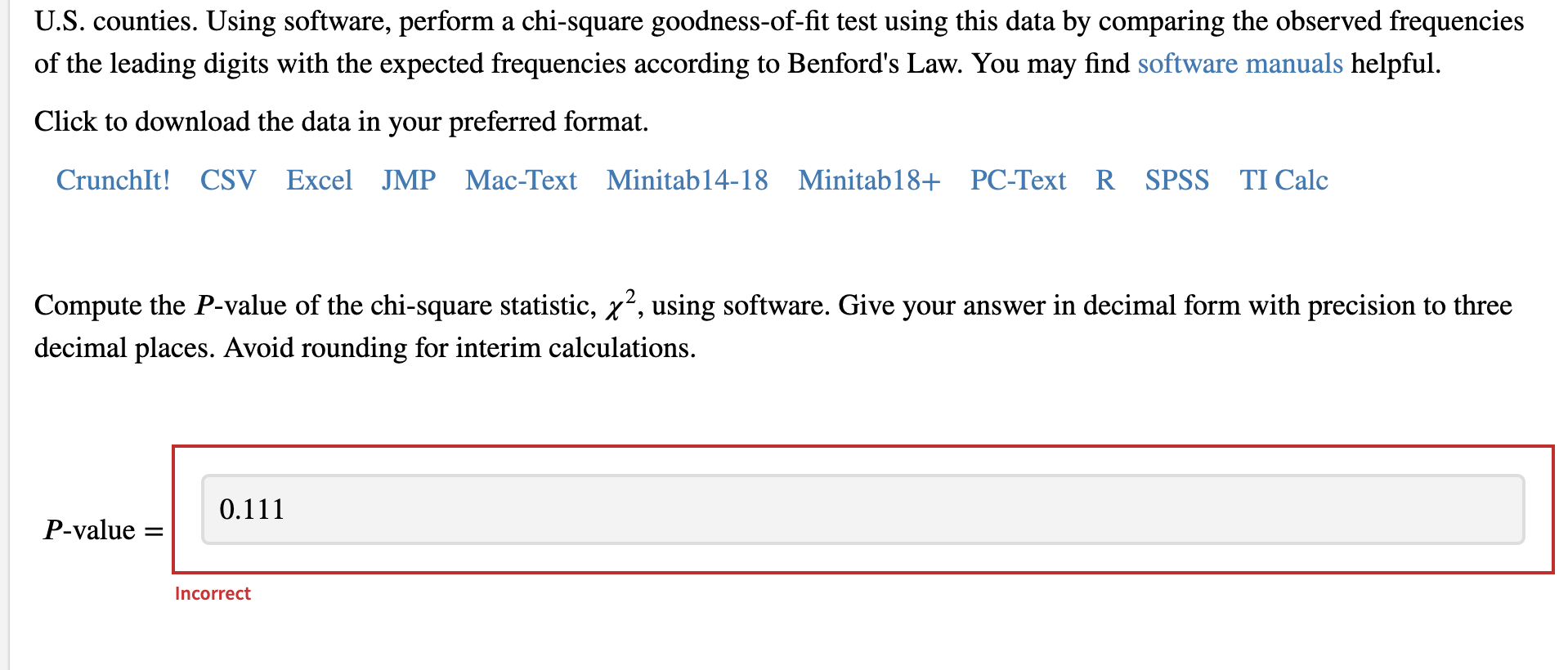 According To Benford S Law Also Known As The Chegg