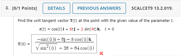 Solved Points Details Previous Answers Scalcet Chegg