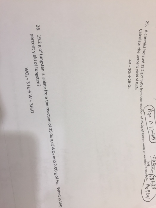 Solved A Chemist Isolated G Of B O From The Reaction Chegg