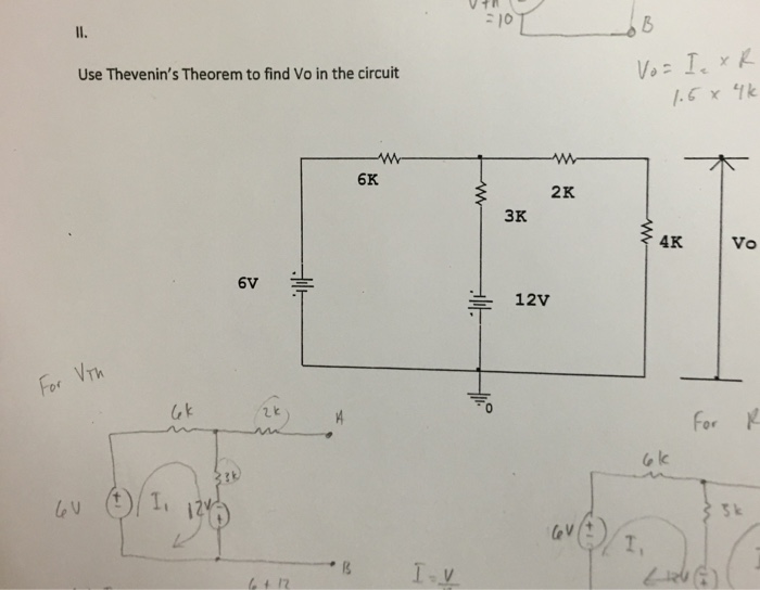 Solved Use Thevenin S Theorem To Find Vo In The Circuit K Chegg