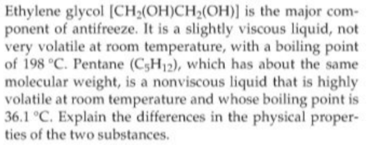 Solved Ethylene Glycol CH OH CH OH Is The Major Chegg