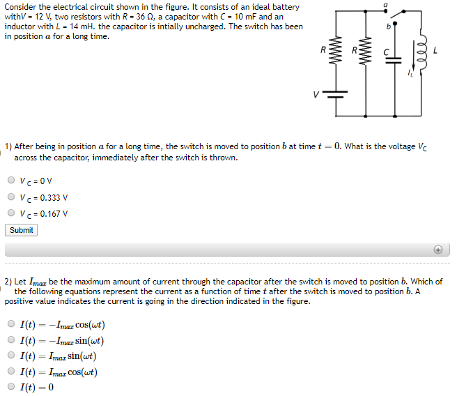 Solved Consider The Electrical Circuit Shown In The Figure Chegg