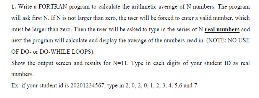 Solved Write A Fortran Program To Calculate The Chegg