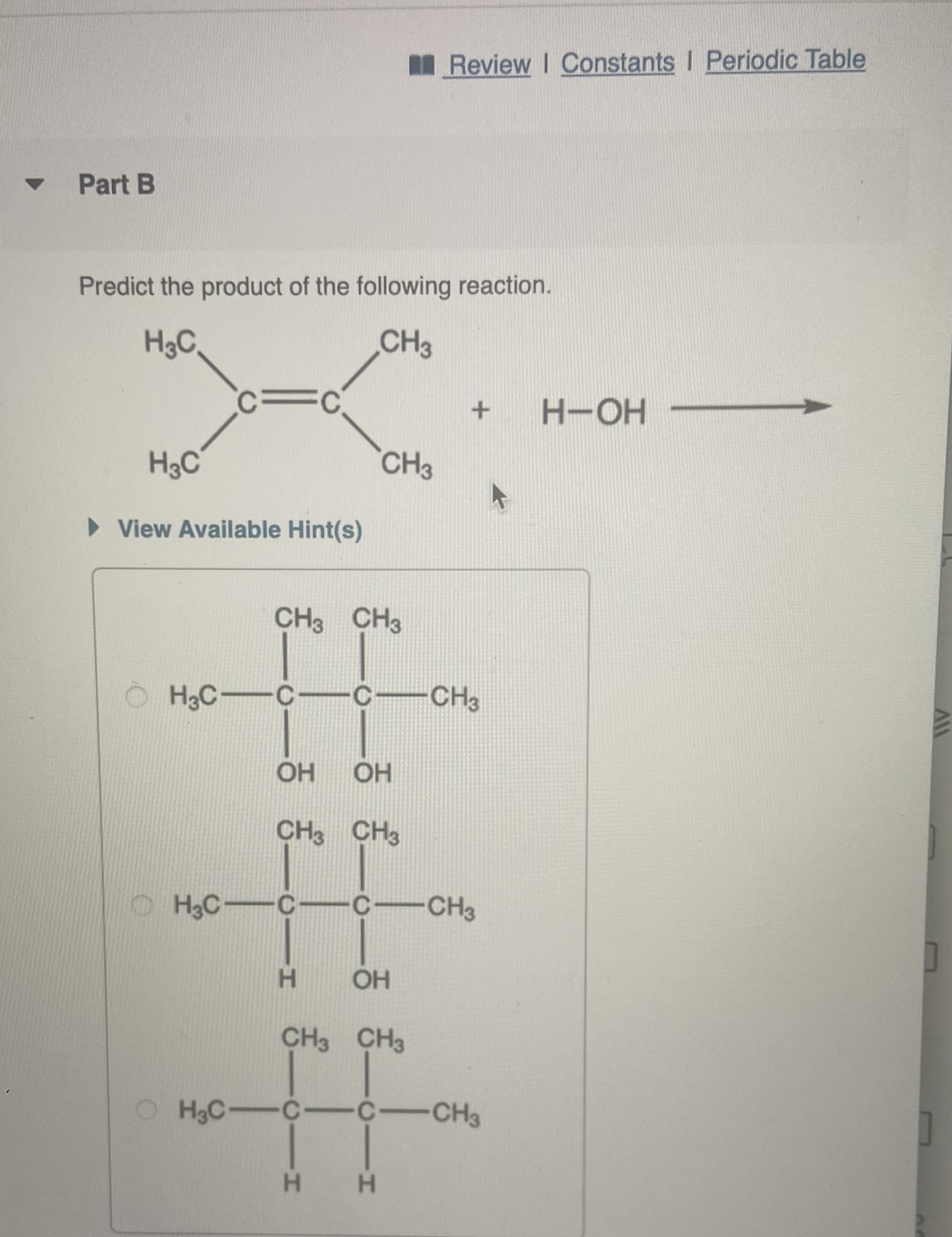 Solved Review I Constants I Periodic Table Part B Predict Chegg