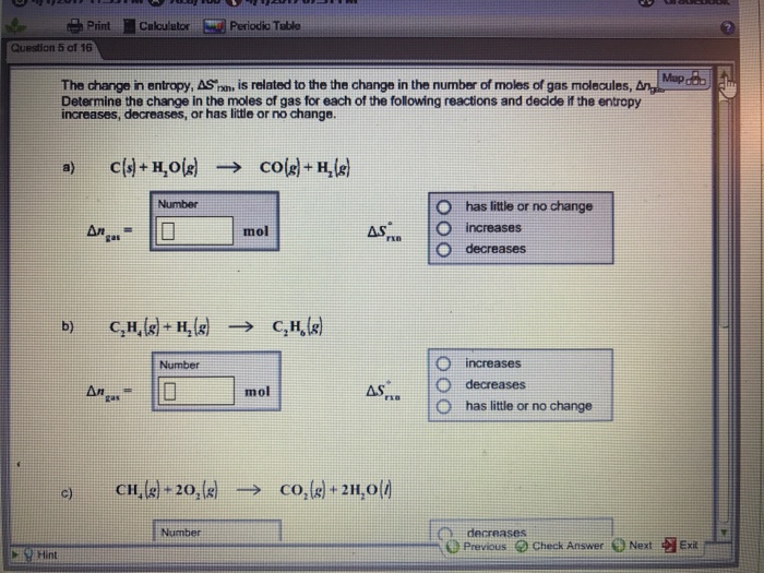 Solved Print Calculator Periodic Table Question Of The Chegg