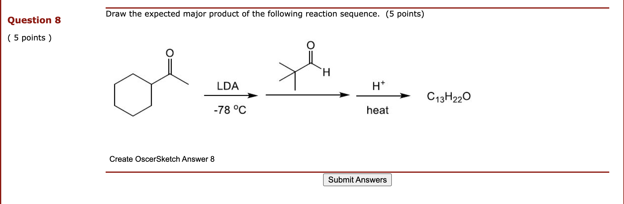 Solved Draw The Expected Major Product Of The Following Chegg