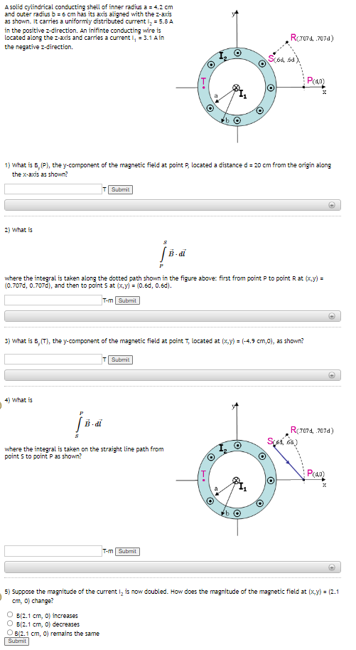 Solved A Solid Cylindrical Conducting Shell Of Inner Radius Chegg