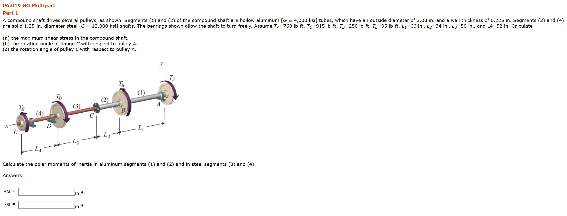 Solved P Go Multipart Part A Compound Shaft Drives Chegg