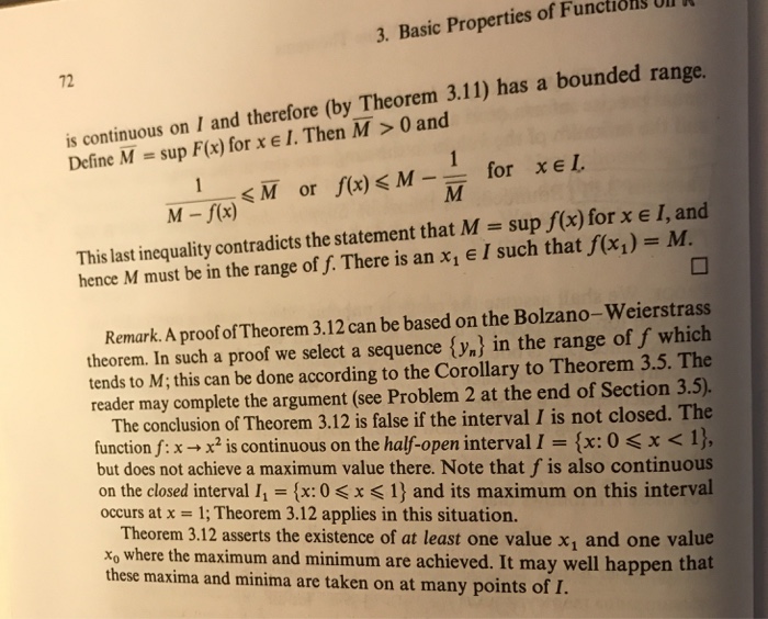 Solved Write A Proof Of The Extreme Value Theorem Which Is Chegg