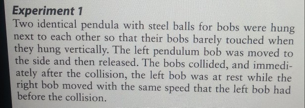 Solved Experiment Two Identical Pendula With Steel Balls Chegg