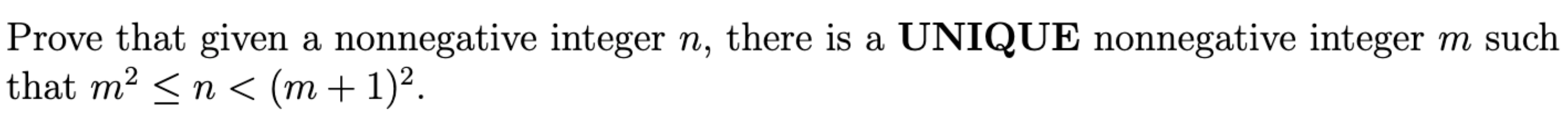 Solved Prove That Given A Nonnegative Integer N There Is A Chegg