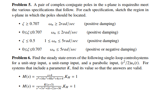 Solved Problem 5 A Pair Of Complex Conjugate Poles In The Chegg