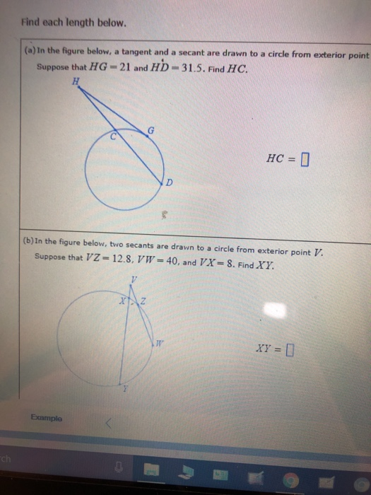 Solved Find Each Length Below O In The Fiqure Below A Chegg