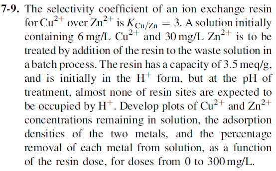 2 7 9 The Selectivity Coefficient Of An Ion Chegg