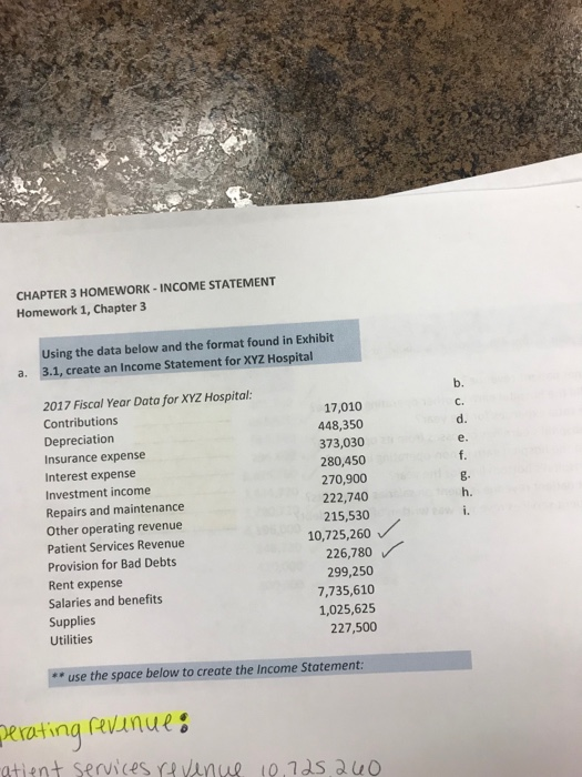 Solved Chapter Homework Income Statement Homework Chegg