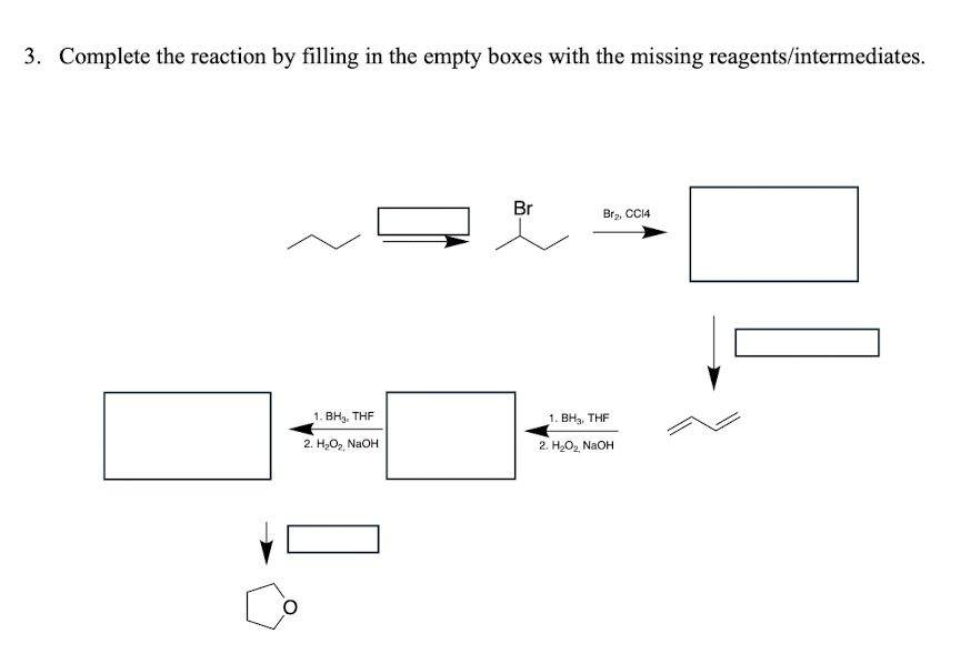 Solved Complete The Reaction By Filling In The Empty Boxes Chegg