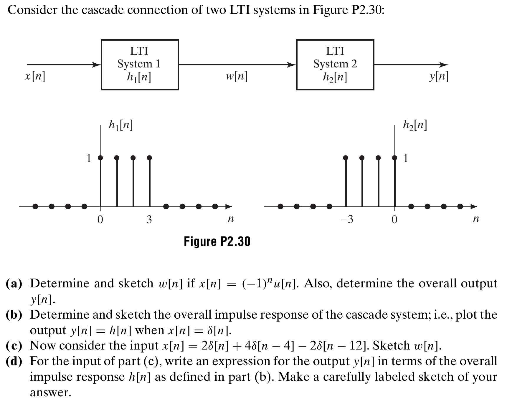 Solved Consider The Cascade Connection Of Two Lti Systems In Chegg