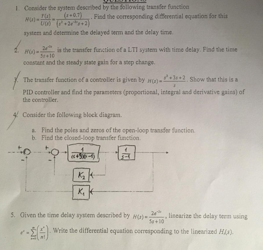 Solved Consider The System Described By The Following Chegg