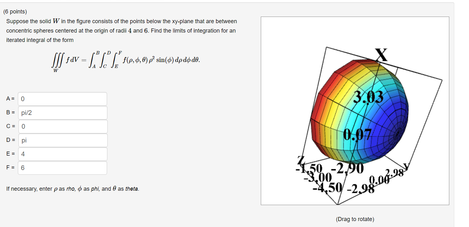 Solved Points Suppose The Solid W In The Figure Chegg