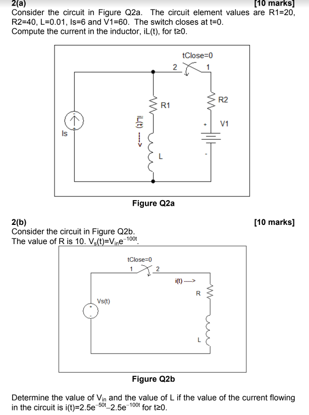 Solved A Marks Consider The Circuit In Figure Q A Chegg