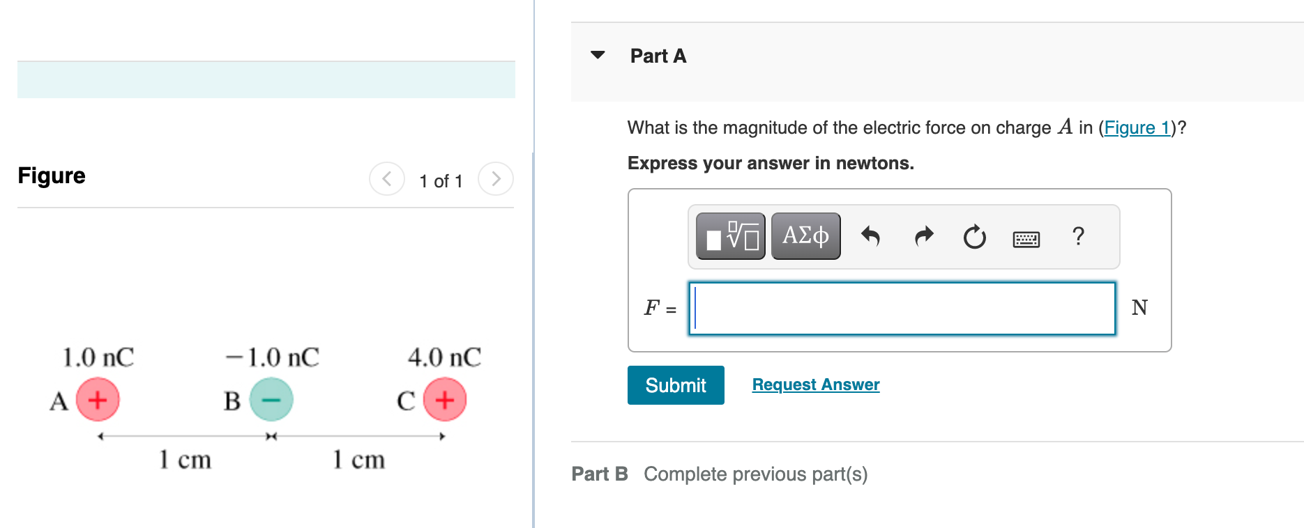 Solved What Is The Magnitude Of The Electric Force On Charge Chegg