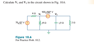 Solved Calculate Vi And V2 In The Circuit Shown In Fig Chegg