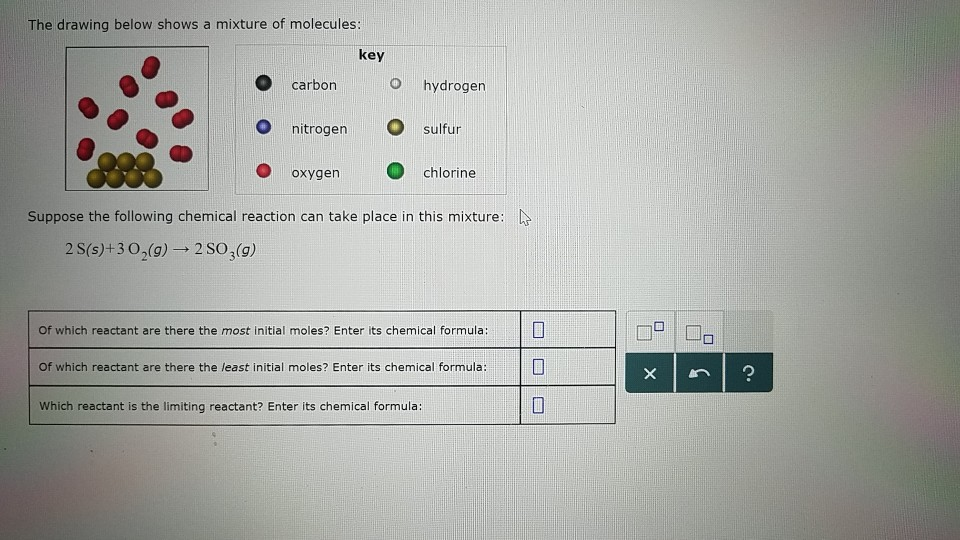 Solved The Drawing Below Shows A Mixture Of Molecules Key O Chegg