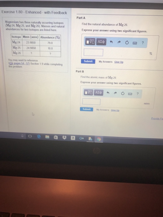 Solved Magnesium Has Three Naturally Occurring Isotopes Mg Chegg
