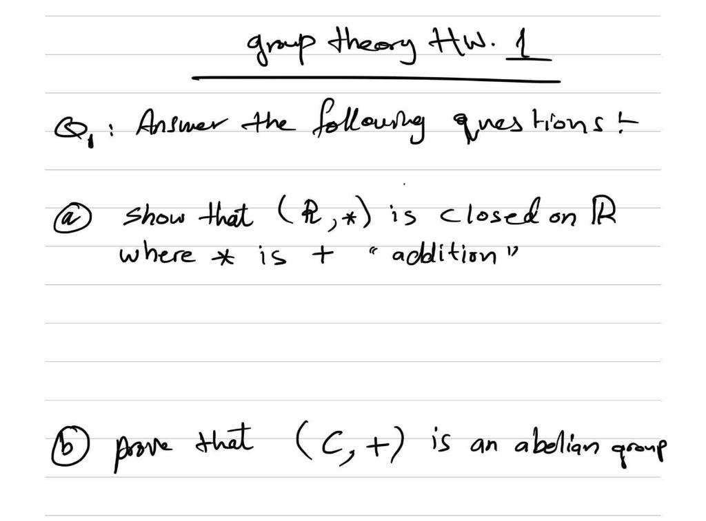 Solved Group Theory Hw Q Answer The Folloung Chegg