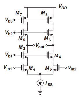 Solved The MOS Telescopic Cascode Shown Below Is Designed Chegg