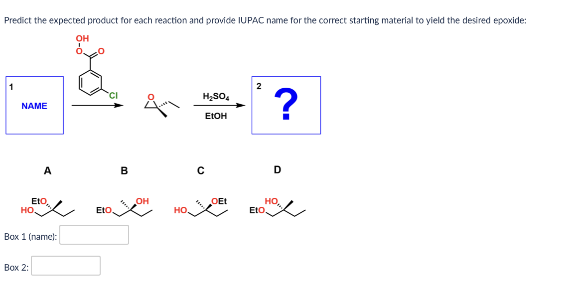 Solved Predict The Expected Product For Each Reaction And Chegg