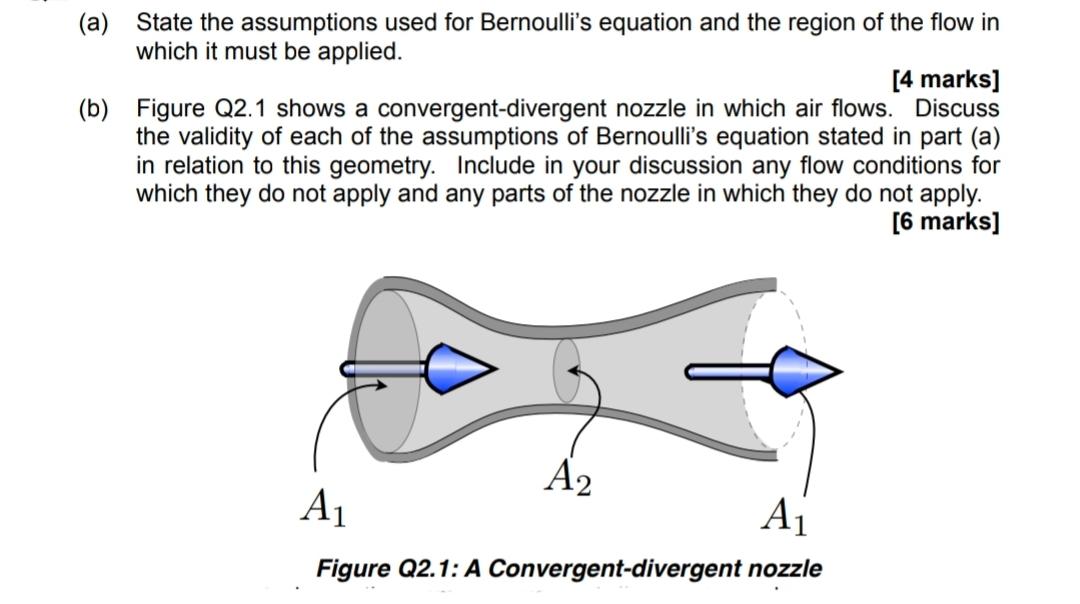 Solved A State The Assumptions Used For Bernoulli S Chegg