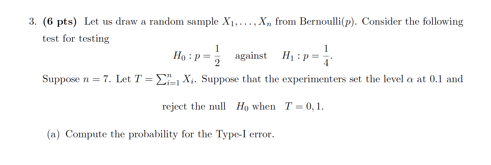 Solved Pts Let Us Draw A Random Sample X Xn Chegg