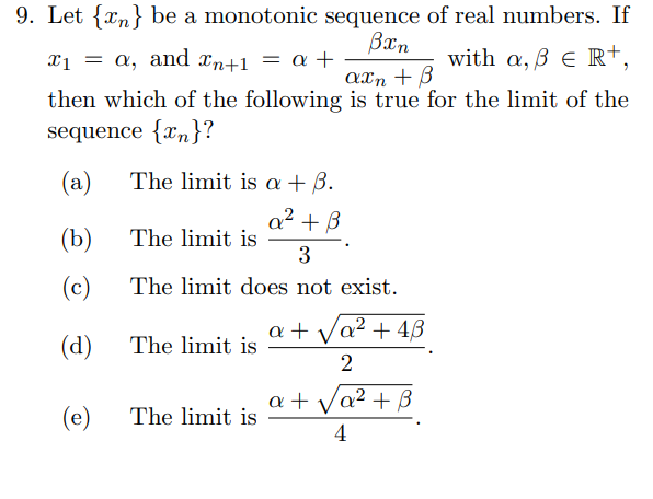 Solved Let Xn Be A Monotonic Sequence Of Real Numbers Chegg