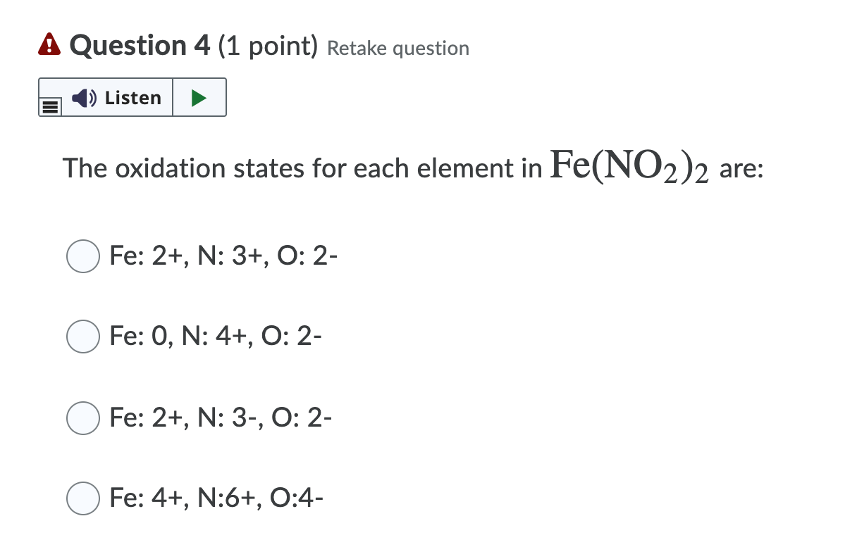 Solved A Question Point Retake Question Listen The Chegg