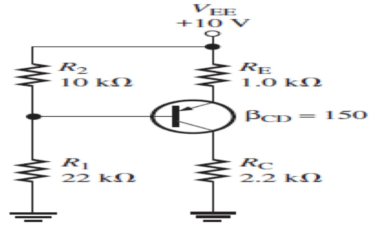 Solved VEE 10V RE R2 10k 1 0 Kn I BCD 150 RI 22 Km RC 2 2kO Chegg