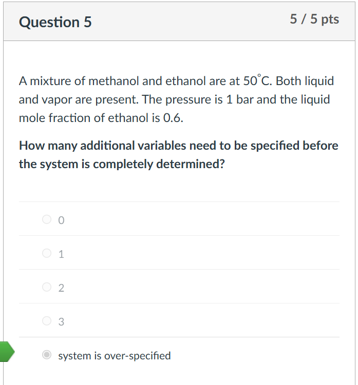 Solved Question A Mixture Of Methanol And Ethanol Are At Chegg