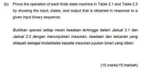 Solved Question Soalan A Table And Table Chegg