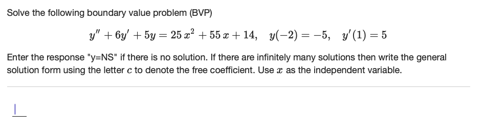 Solved Solve The Following Boundary Value Problem Bvp Y Chegg