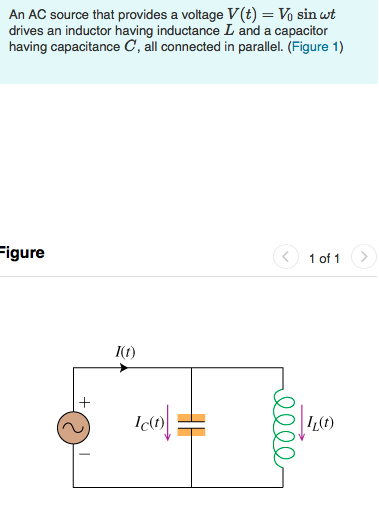 Solved An Ac Source That Provides A Voltage V T V Sin Wt Chegg