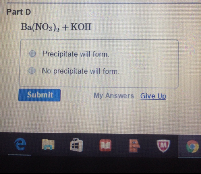 Solved Problem 7 47 Predict Whether A Precipitation Reaction Chegg